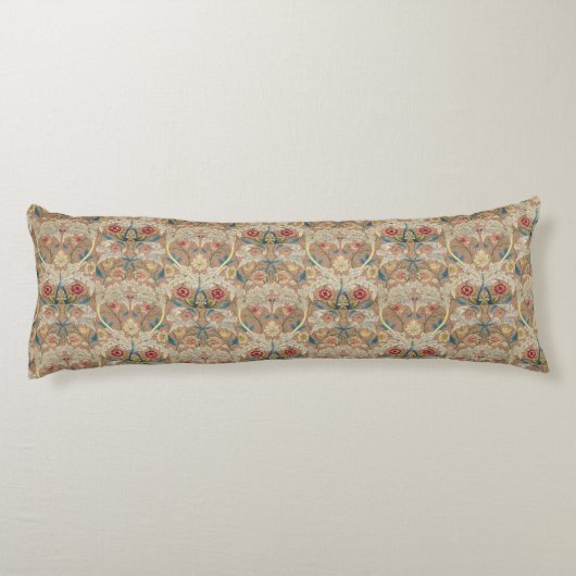 Fine Art William Morris Floral Stickerei Seitenschläferkissen (Rückseite)