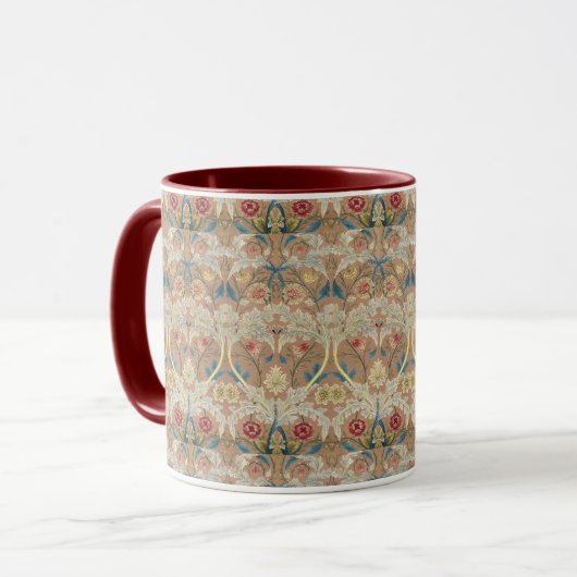 Fine Art William Morris Floral Stickerei Tasse (Vorderseite Links)