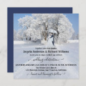 Fine Art Winter Wonderland Wedding Einladung (Vorne/Hinten)