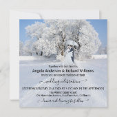 Fine Art Winter Wonderland Wedding Einladung (Vorderseite)