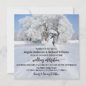 Fine Art Winter Wonderland Wedding Einladung (Vorderseite)