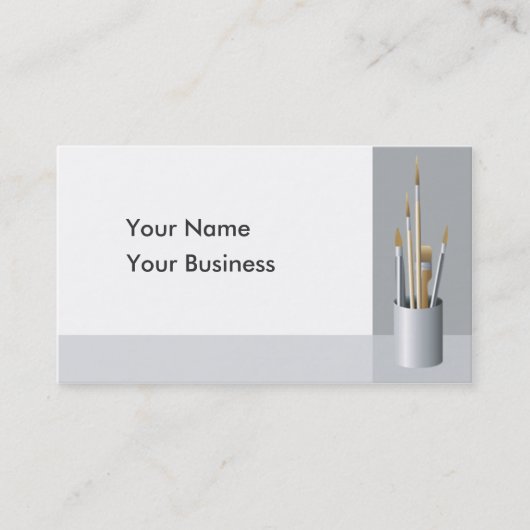 Fine Artist Paint Brushes Business Card Visitenkarte (Vorderseite)