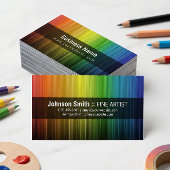 Fine Artist - Stilvolle Rainbow Colors Visitenkarte