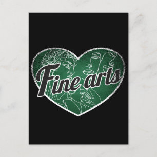 Fine Arts Retro Heart Blackboard Liebe Postkarte