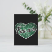 Fine Arts Retro Heart Blackboard Liebe Postkarte (Stehend Vorderseite)