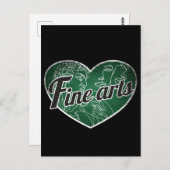 Fine Arts Retro Heart Blackboard Liebe Postkarte (Vorne/Hinten)