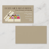 Fine Baker Business Card - Ein Dutzend Macarons Visitenkarte (Vorne/Hinten)