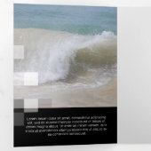 Fine Black Contemporary Transparency Dreifach Gefaltete Karte (Innen Erste Seite)