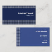 Fine Blue Monochrome Small Rhombus Visitenkarte (Vorne/Hinten)
