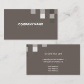 Fine Brown Contemporary Transparency Visitenkarte (Vorne/Hinten)