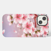 Fine Cherry blossom petals fall iPhone Hülle (Rückseite (Horizontal))