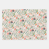 Fine Chinese silk flower design mid 18th century Geschenkpapier Set (Vorderseite 3)