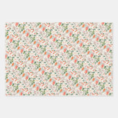 Fine Chinese silk flower design mid 18th century Geschenkpapier Set (Vorderseite)