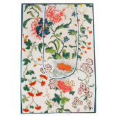 Fine Chinese silk flower design mid 18th century Mittlere Geschenktüte (Rückseite)