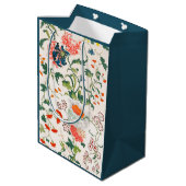 Fine Chinese silk flower design mid 18th century Mittlere Geschenktüte (Rückseite Schrägansicht)