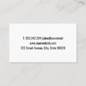 Fine Dining-Logo | Goldweißer Marmor Visitenkarte (Rückseite)