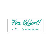 "Fine Effort!" + Custom Tutor Name Rubber Briefmar Permastempel (Design)