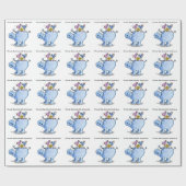 Fine Feathered Friends-Hippo und Vögel Geschenkpapier (Flach)