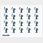 Fine Feathers Quadratischer Aufkleber (Blatt)