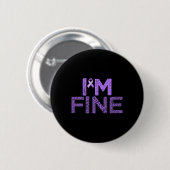 Fine Fibromyalgie Warrior Fibro Awareness Lila R Button (Vorne & Hinten)