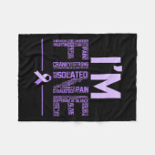 Fine Fibromyalgie Warrior Fibro Awareness Lila R Fleecedecke (Vorderseite (Horizontal))