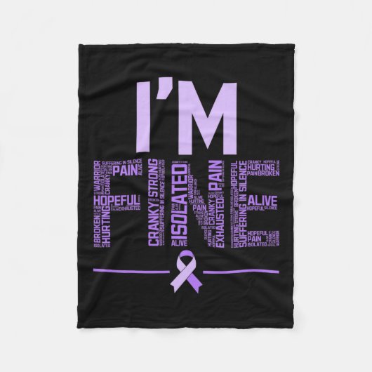 Fine Fibromyalgie Warrior Fibro Awareness Lila R Fleecedecke (Vorderseite)