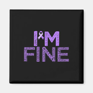 Fine Fibromyalgie Warrior Fibro Awareness Lila R Magnet