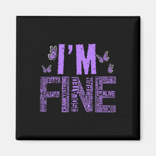 Fine Fibromyalgie Warrior Fibro Awareness Lila R Magnet