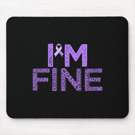 Fine Fibromyalgie Warrior Fibro Awareness Lila R Mousepad (Vorne)