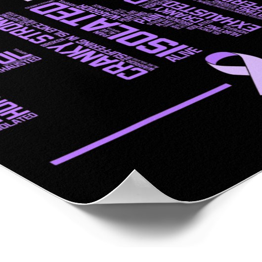 Fine Fibromyalgie Warrior Fibro Awareness Lila R Poster (Ecke)