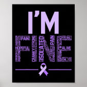 Fine Fibromyalgie Warrior Fibro Awareness Lila R Poster (Vorne)