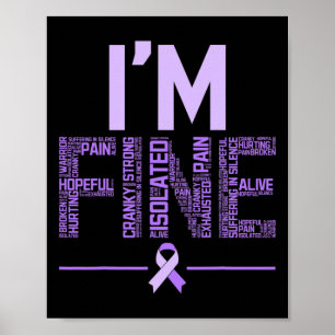 Fine Fibromyalgie Warrior Fibro Awareness Lila R Poster