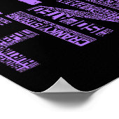 Fine Fibromyalgie Warrior Fibro Awareness Lila R Poster (Ecke)