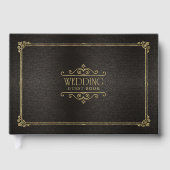 Fine Filigree Gold Wedding ID871 Gästebuch (Vorderseite)