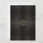 Fine Filigree Gold Wedding Menu ID871 (Rückseite)