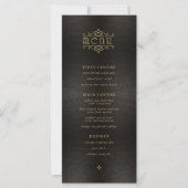 Fine Filigree Gold Wedding Menu V2 ID871 (Vorderseite)