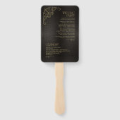 Fine Filigree Gold Wedding Program ID871 Fächer (Rückseite)