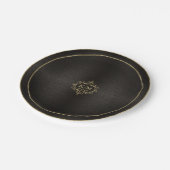 Fine Filigree Gold Wedding V2 ID871 Pappteller (Schrägansicht)