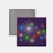 Fine Fireworks Niedlich Cool Girl Retro Vector Magnet (Vorderseite/Rückseite)