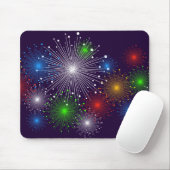 Fine Fireworks Niedlich Cool Girl Retro Vector Mousepad (Mit Mouse)