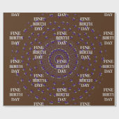 FINE GEBURTSTAG_kaleidoscop_Gift_LILA_BROWN Wrap Geschenkpapier (Flach)