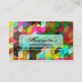 Fine Geometric Girly Retro Mode Visitenkarte