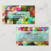 Fine Geometric Girly Retro Mode Visitenkarte (Vorne/Hinten)