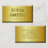 Fine Gold Brick Look mit benutzerdefiniertem Text Visitenkarte (Vorne/Hinten)