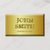 Fine Gold Brick Look mit benutzerdefiniertem Text Visitenkarte (Vorderseite)