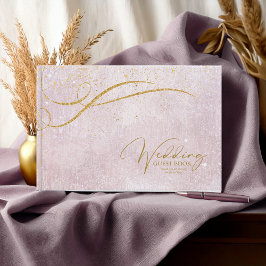 Fine Gold Lines Abstrakt Wedding Mauve ID867 Gästebuch