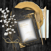 Fine Gold Lines Abstrakt Wedding V2 Black ID867