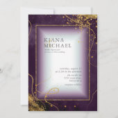 Fine Gold Lines Abstrakt Wedding V2 Plum ID867 (Vorderseite)