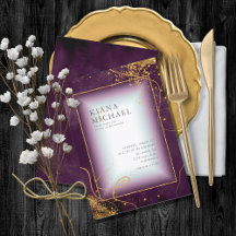 Fine Gold Lines Abstrakt Wedding V2 Plum ID867