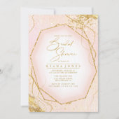 Fine Gold Lines Abstraktes Brautparty Blush ID867 (Vorderseite)